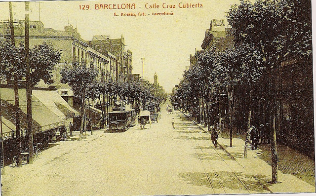 Creu Coberta o de Sants, a principios del siglo XX
